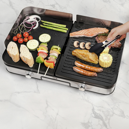 Lebenlang LBG8586 Tafelgrill RVS incl. Grilltang