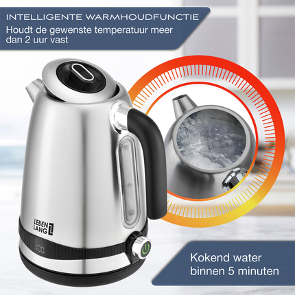 Lebenlang LBE2662 Waterkoker 1,7 L RVS