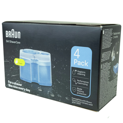 Braun Clean & Renew CCR4 reinigingsvloeistof shavercare cartridges - 4 stuks