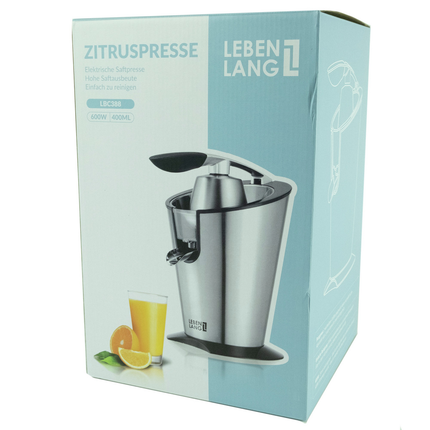 Lebenlang LBC388 Elektrische Citruspers RVS