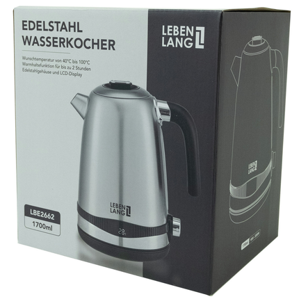 Lebenlang LBE2662 Waterkoker 1,7 L RVS