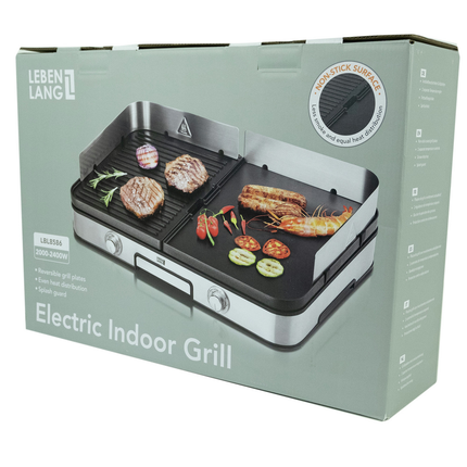 Lebenlang LBG8586 Tafelgrill RVS incl. Grilltang