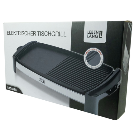 Lebenlang LBG8588 Reis Tafelgrill RVS incl Grilltang