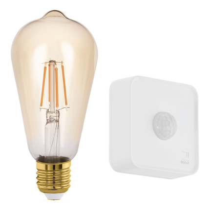EGLO Connect-Z Zigbee Filament LED Lamp E27 6W 500Lm Edison + Dag/nacht sensor