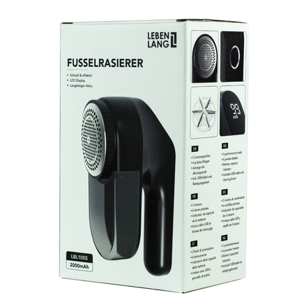 Lebenlang LBL105 Pluizentondeuse Oplaadbaar Zwart