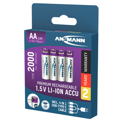 Ansmann Oplaadbare batterij AA 2000mAh
