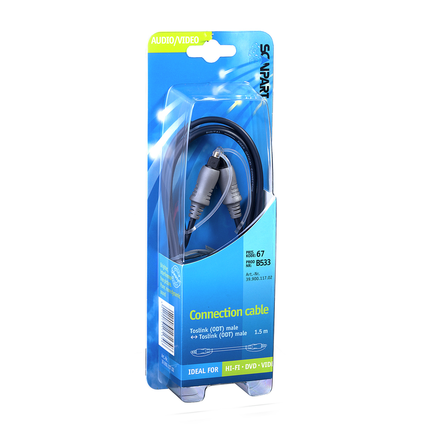Scanpart Aansluitkabel Toslink (M)-(M) 1,5m
