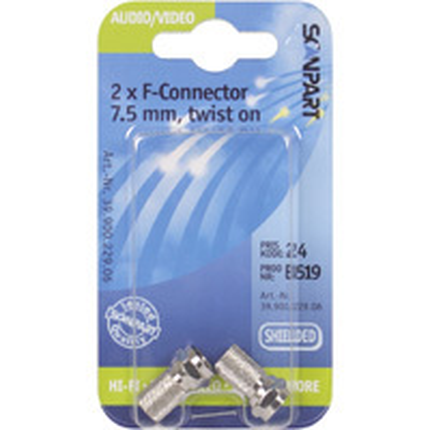 Scanpart F-connector 7.5mm(M) A2