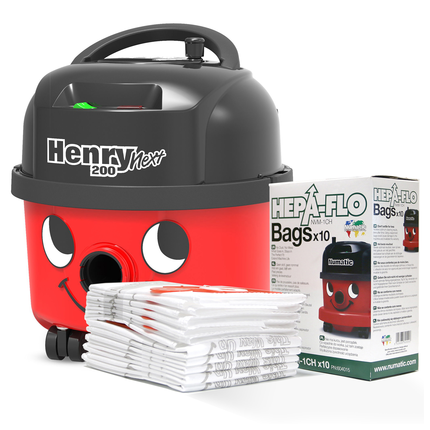 Numatic Stofzuiger Henry Next HVN200-11 Rood + 10 Stofzuigerzakken