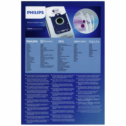 Philips stofzuigerzakken S-bag Classic Long Performance 4 stuks FC8021/03