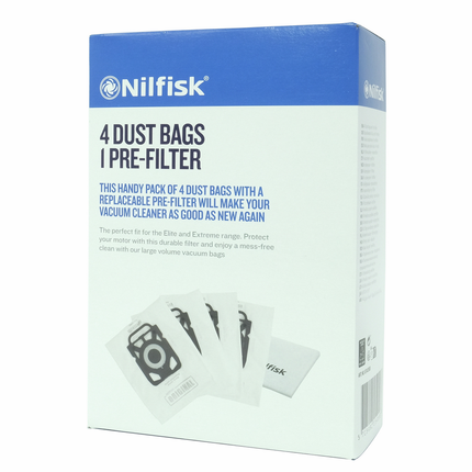 Nilfisk Stofzuigerzakken Elite/Extreme/King series 4 stuks