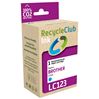 RecycleClub Cartridge compatible met  Brother LC-123 Blauw