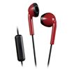 JVC hoofdtelefoon in-ear + microfoon rood-zwart HA-F19M