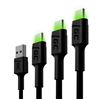 Green Cell Apple USB-C kabel set 3 stuks 3 lengtes