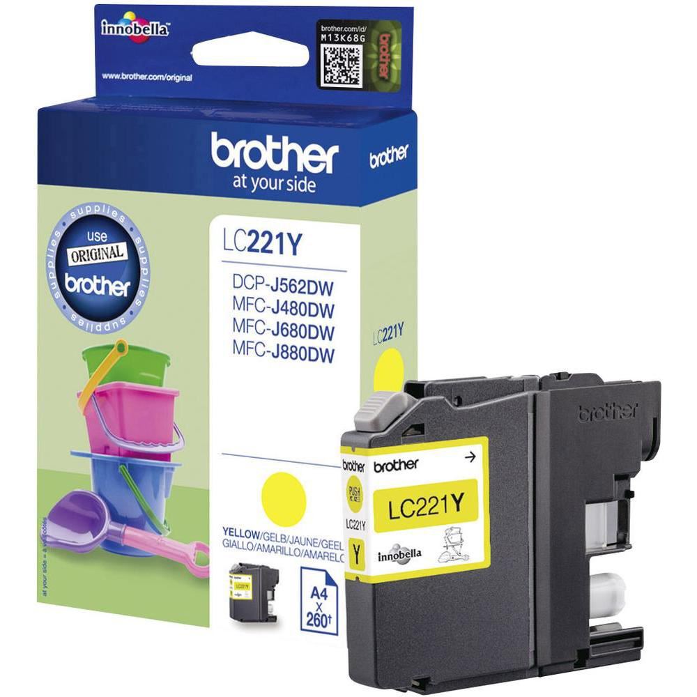 Brother Cartridge LC221 Geel