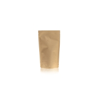 Stand up pouch kraft with valve 120 mm x 210 mm Brown