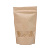 Lamizip Kraft Papir med vindu 205 mm x 310 mm Brun