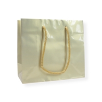 GlossyBag Pearl White 420 mm x 370 mm Gold
