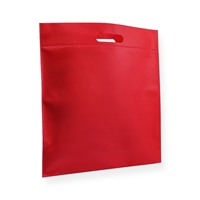 Uvævede bæreposer 400 mm x 450 mm Rød