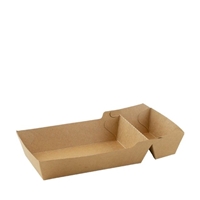 FSC® kraft/PLA coated snackbakje A14+/A20 Brown