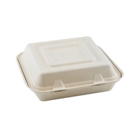 Maaltijdbox suikerriet 190 mm x 175 mm Beige