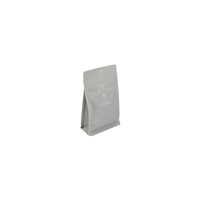 Recyclebarer Blockbodenbeutel Grau mit Ventil 110 mm x 180 mm Grau