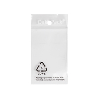Recycled Gripbags 30% PCR 40 mm x 60 mm Transparent