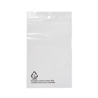 Recycled Gripbags 30% PCR 80 mm x 120 mm Transparent