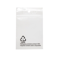 Recycled Gripbags 30% PCR 55 mm x 65 mm Transparent