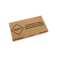 UN3373 shipping box 113 mm x 210 mm Brown