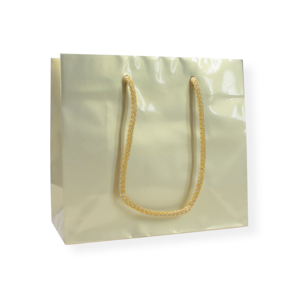 GlossyBag Pearl White 420 mm x 370 mm Guld