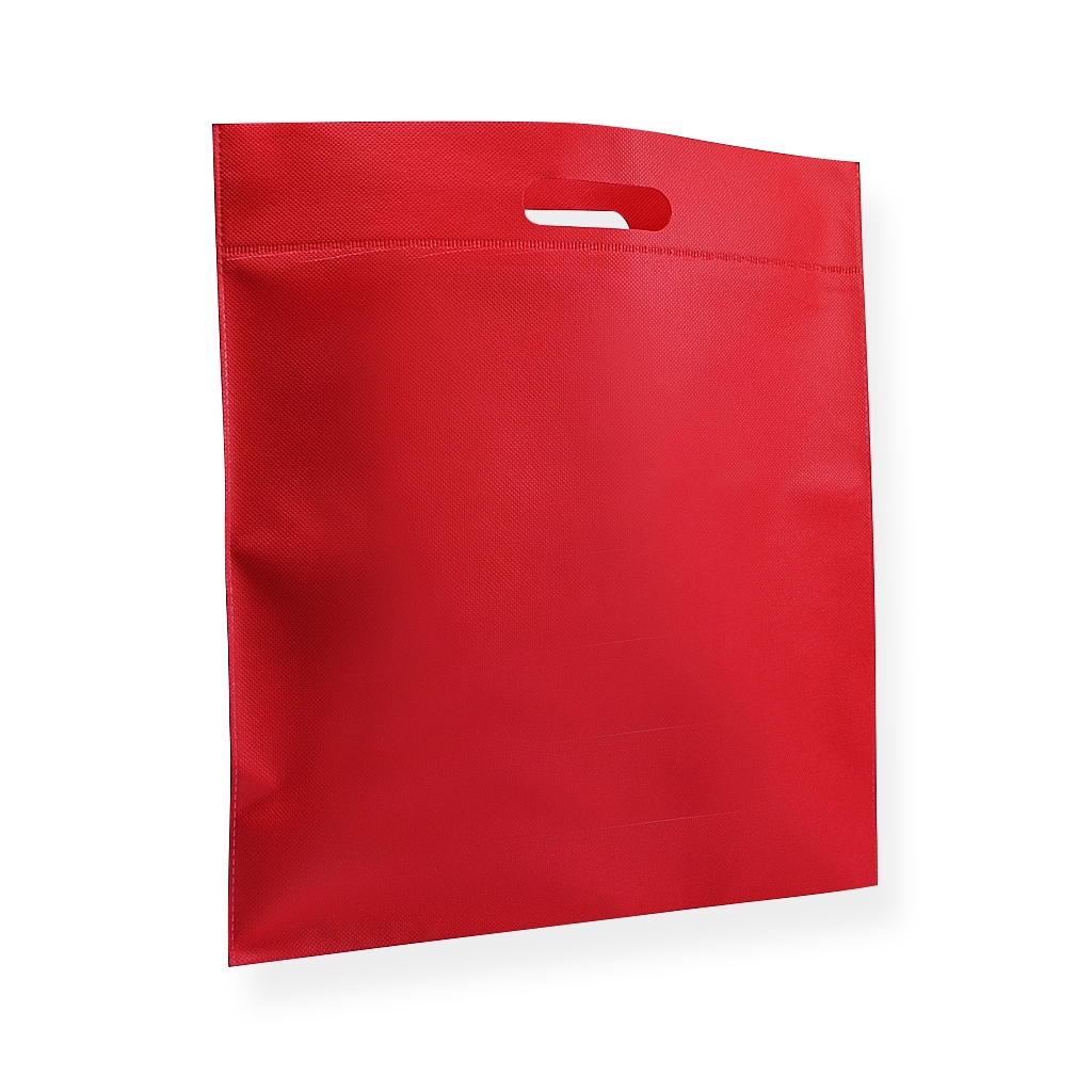 Uvævede bæreposer 400 mm x 450 mm Rød