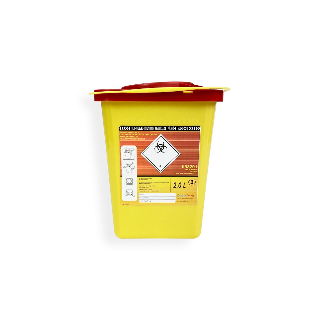 Daklapack-Safebox Naaldencontainer Superior 2 ltr. 150 mm x 155 mm Geel