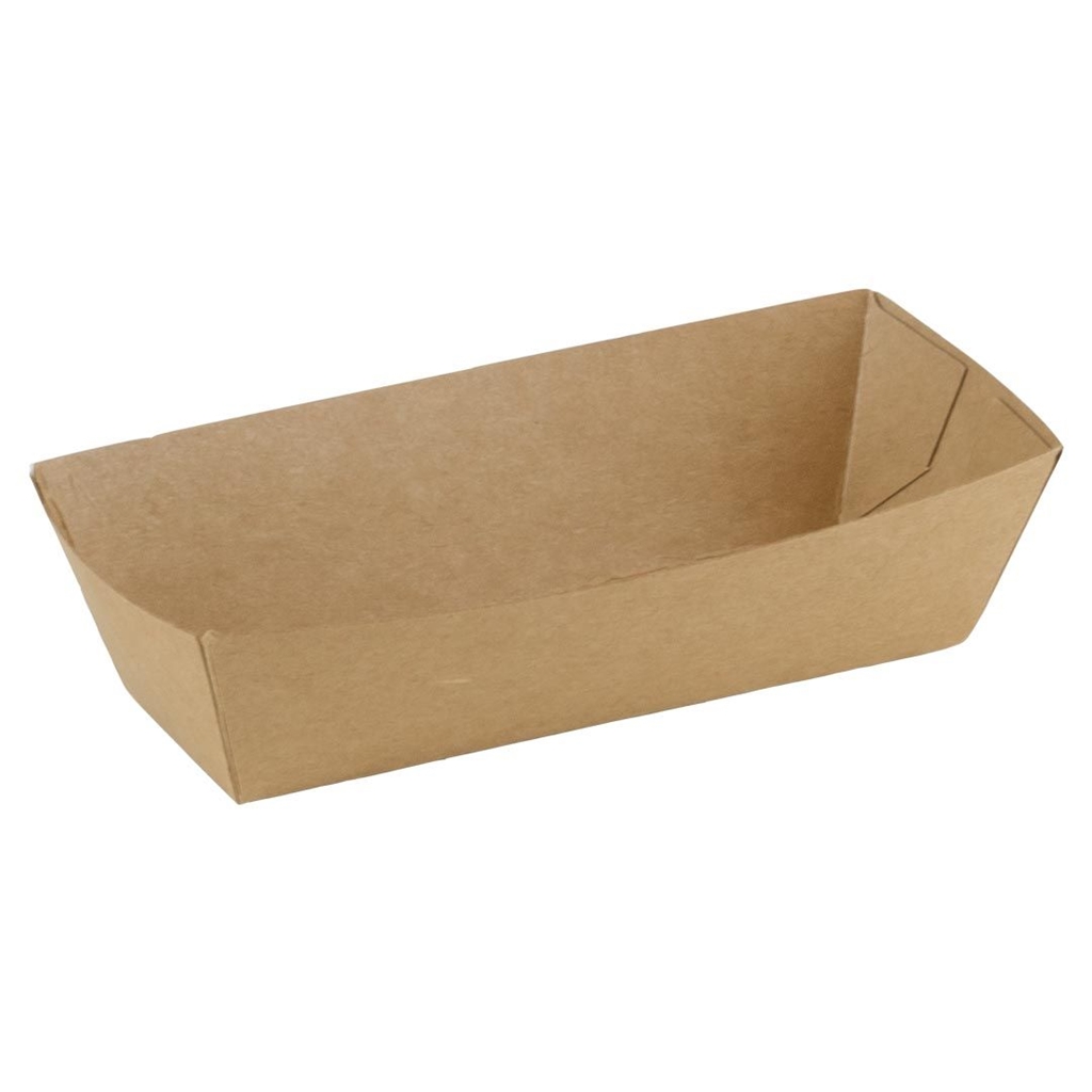 FSC® kraft/PLA coated snackbakje A5 Bruin