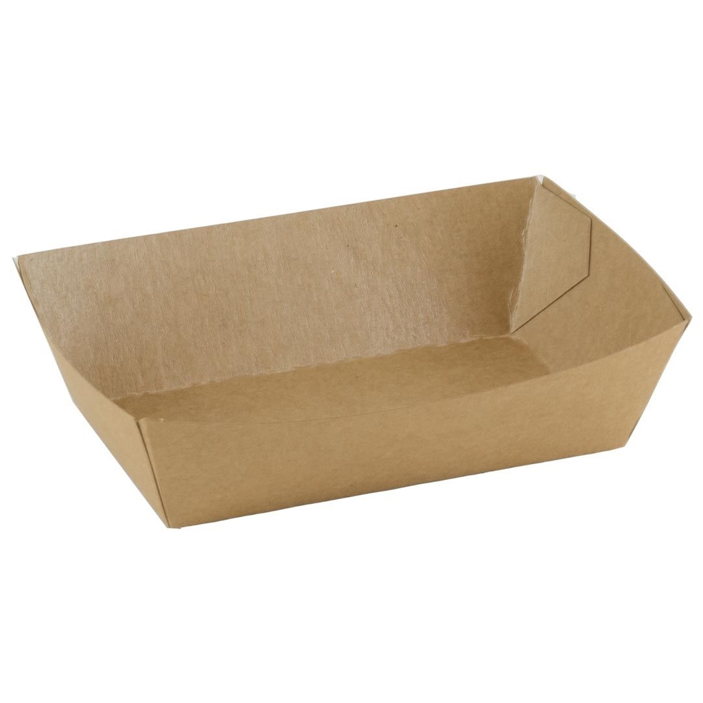 FSC® kraft/PLA coated snackbakje A13 Bruin