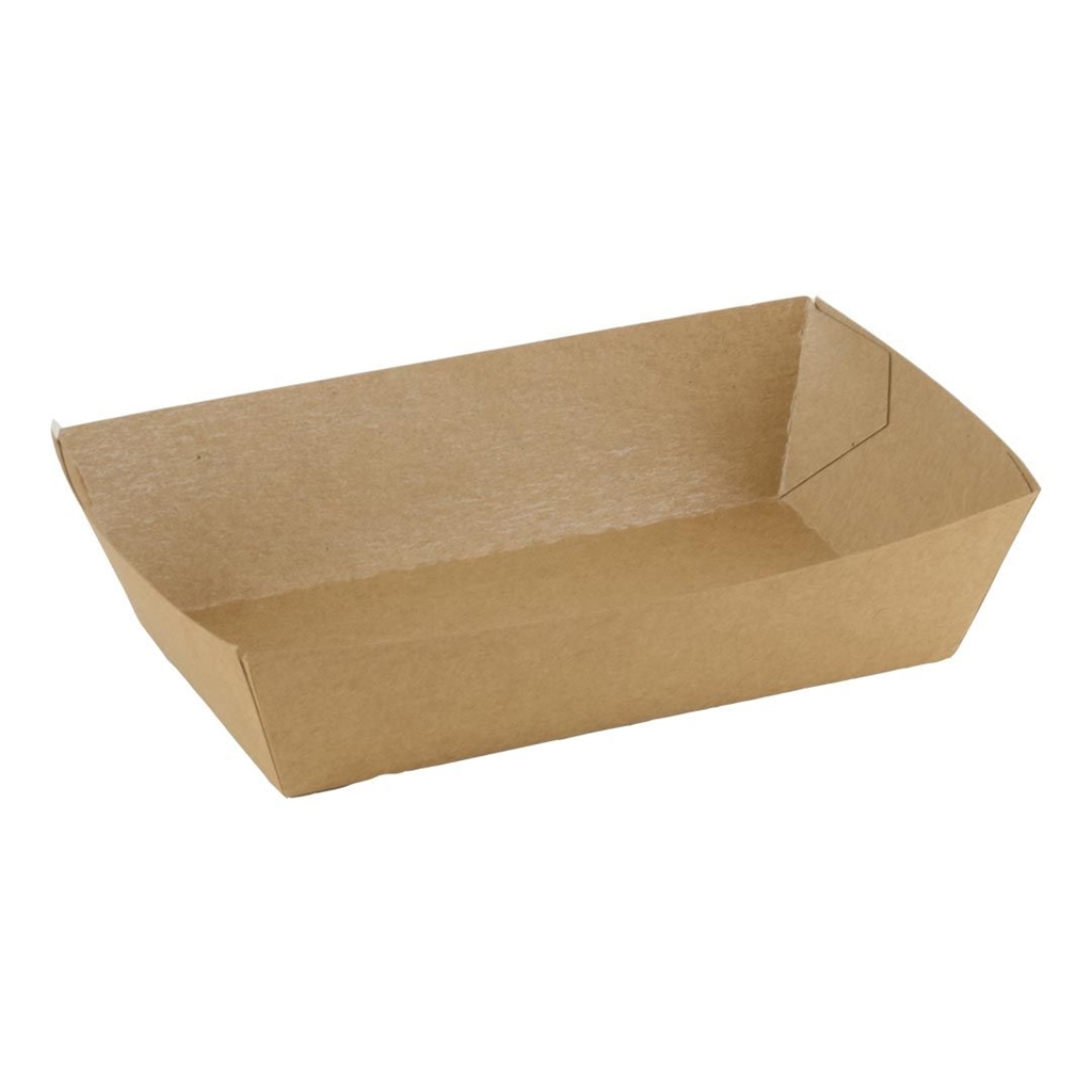 FSC® kraft/PLA coated snackbakje A14 Bruin