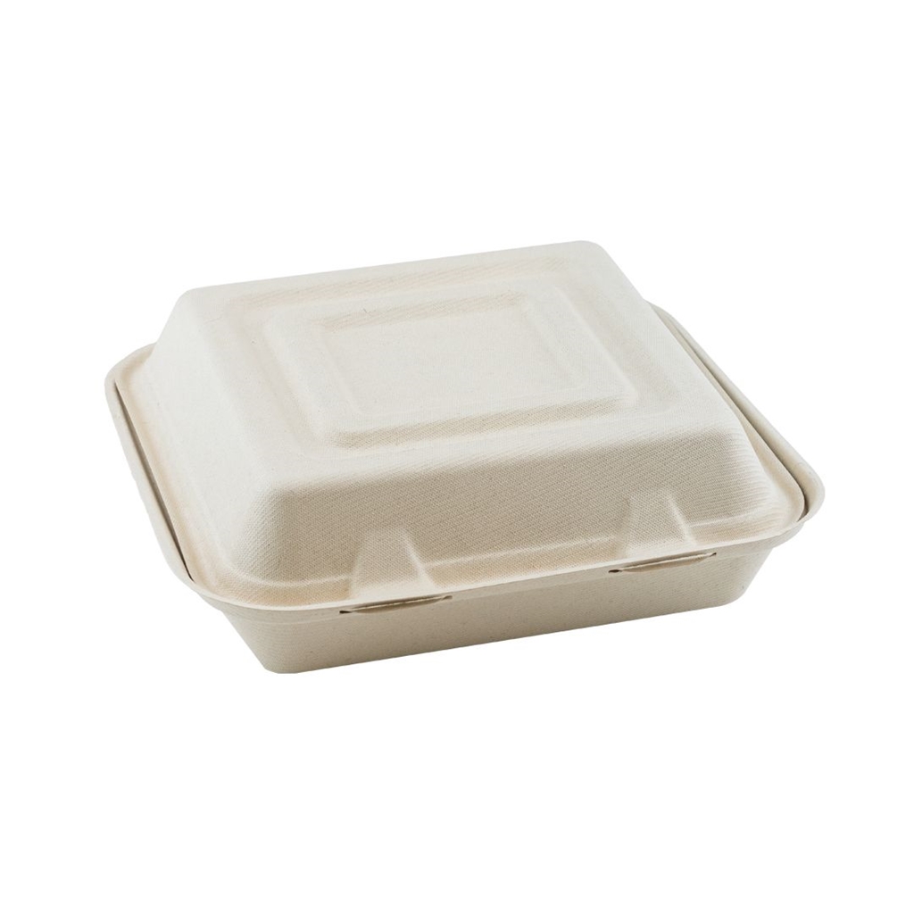 Maaltijdbox suikerriet 190 mm x 175 mm Beige