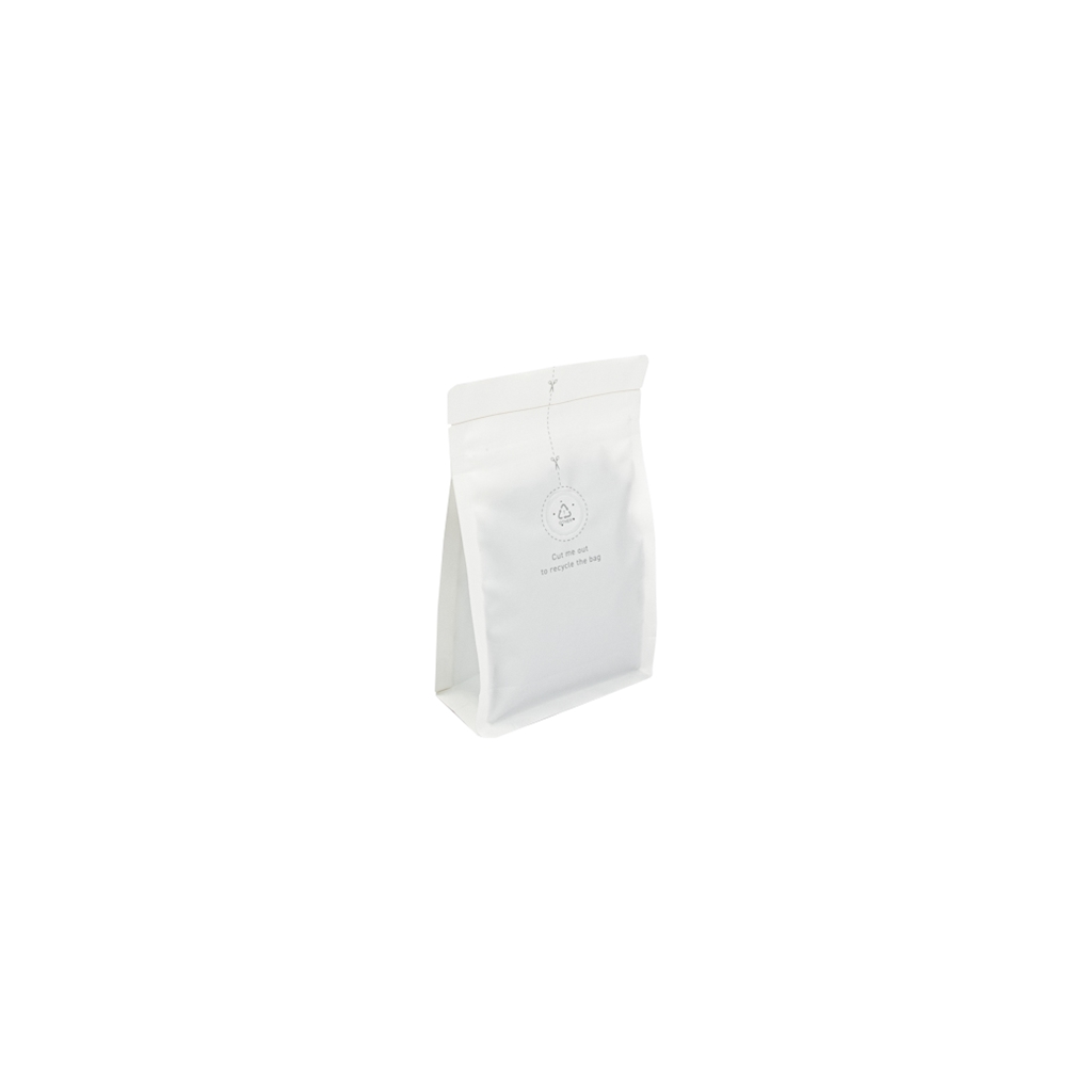 Boxpouch White LDPE with Valve 110 mm x 180 mm Blanc