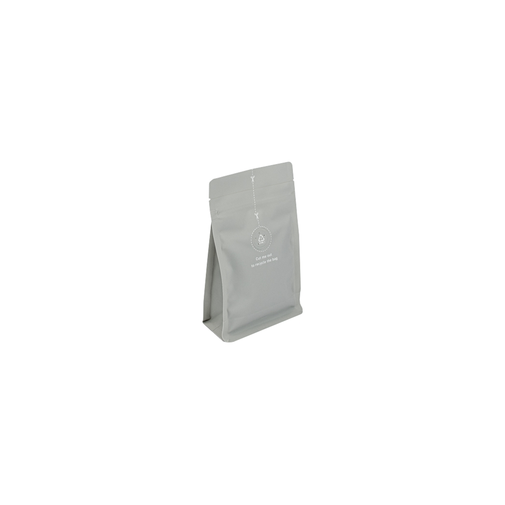 Boxpouch Grey LDPE with Valve 110 mm x 180 mm Grå