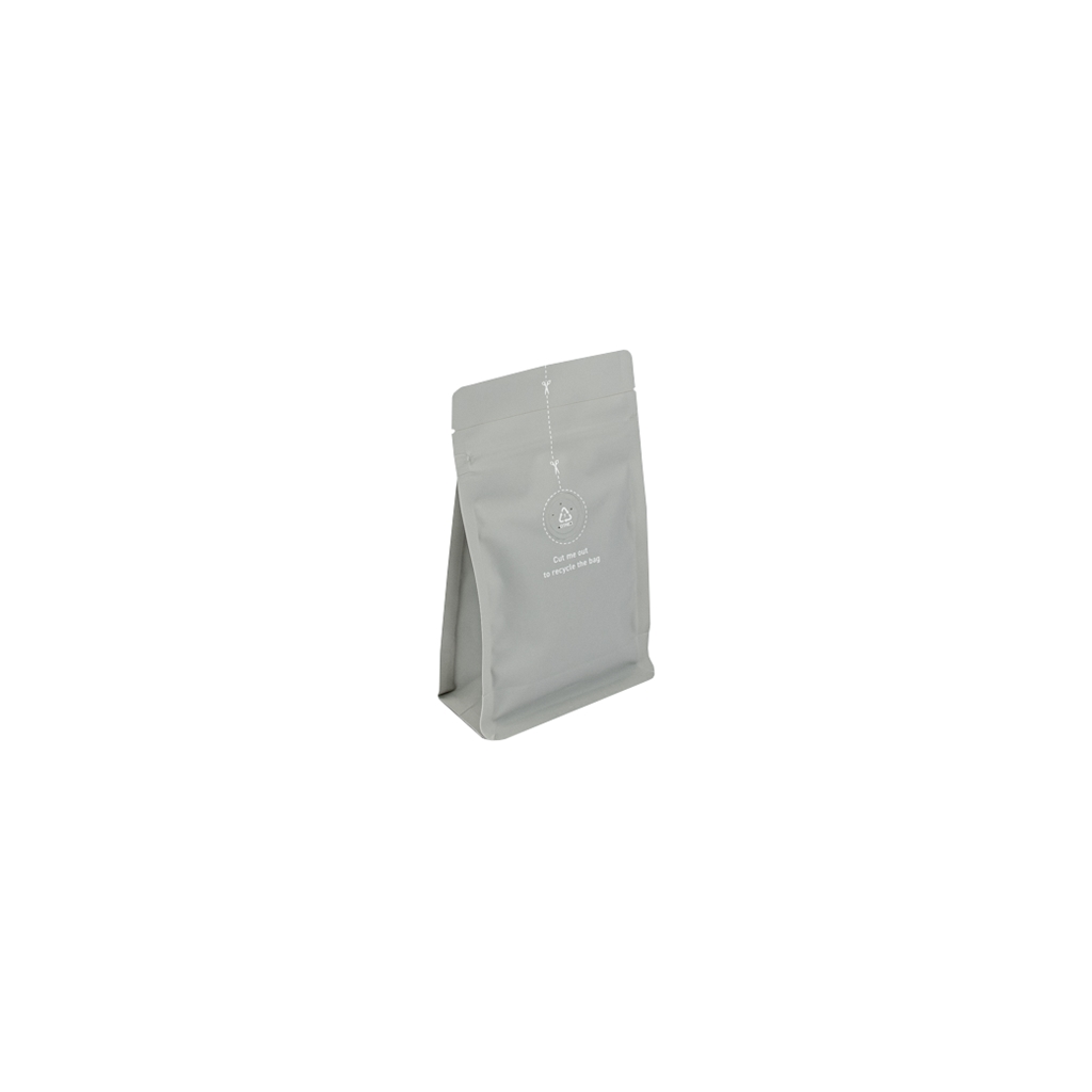 Boxpouch Grey LDPE with Valve 110 mm x 180 mm Gris