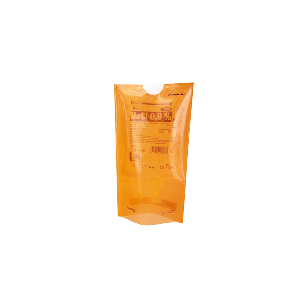 Medical Flat bag UV protected 135 mm x 250 mm Oranje