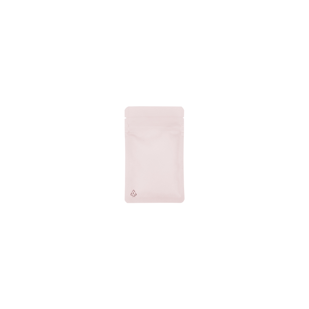 Recyclable vlakke zak met gripsluiting 70 mm x 110 mm Roze