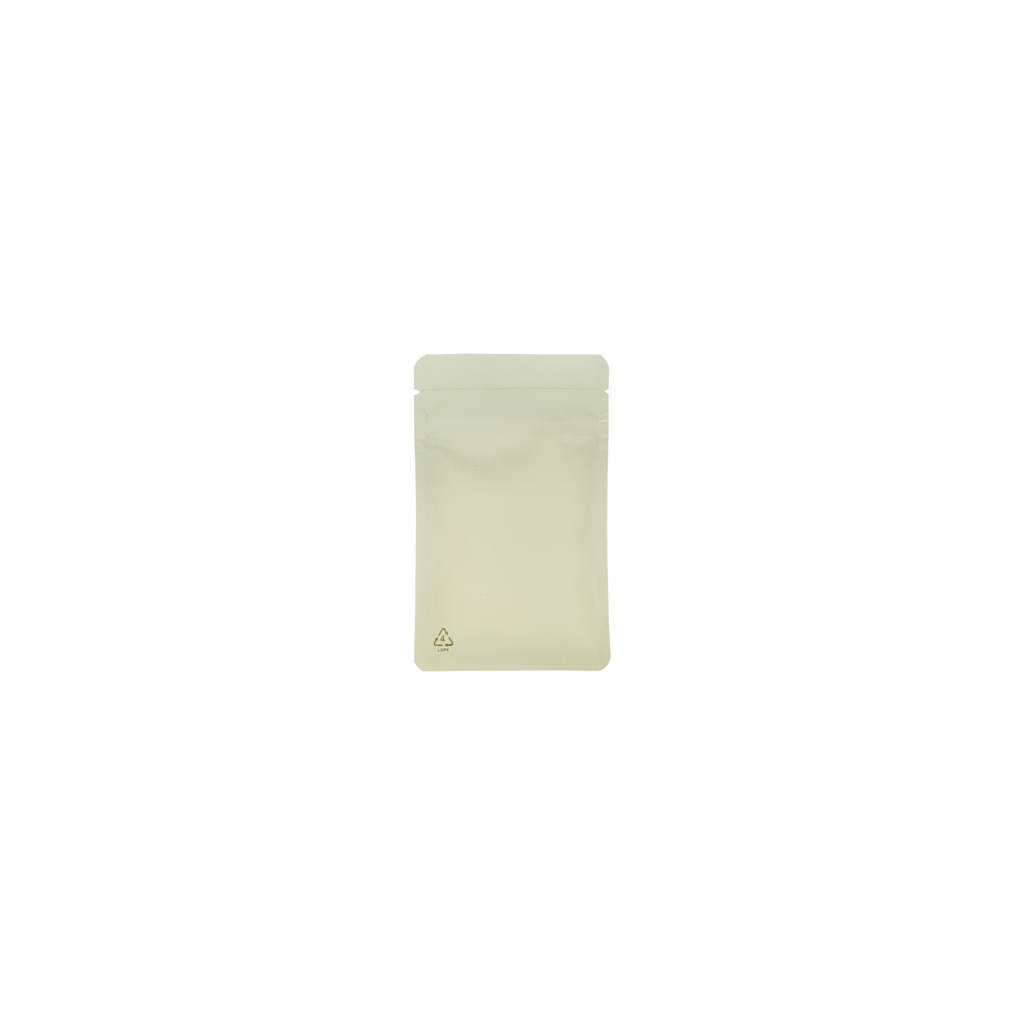 Recyclable vlakke zak met gripsluiting 70 mm x 110 mm Grijs