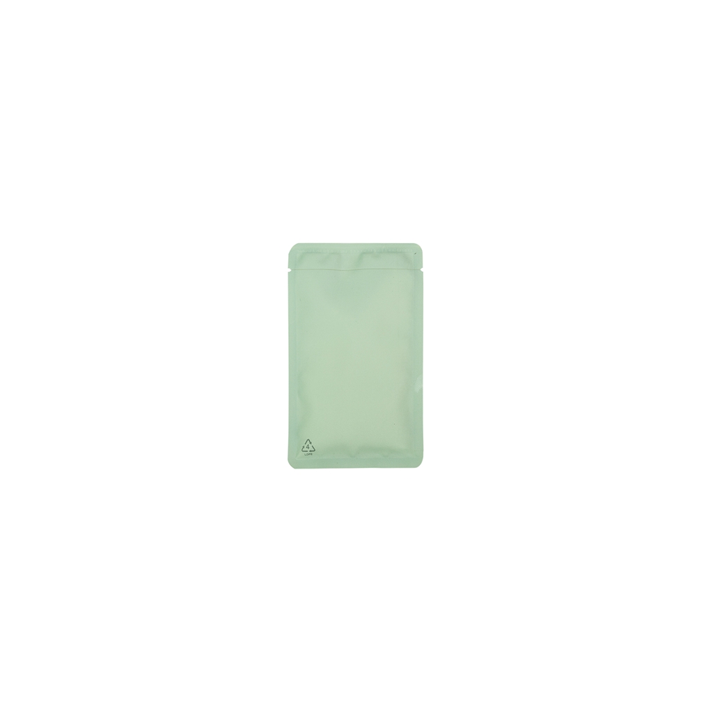 Recyclable vlakke zak 70 mm x 110 mm Groen