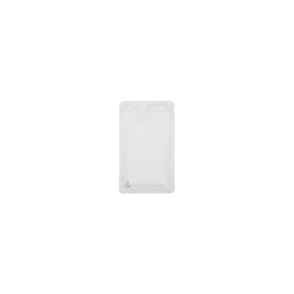 Recyclable vlakke zak 70 mm x 110 mm Wit