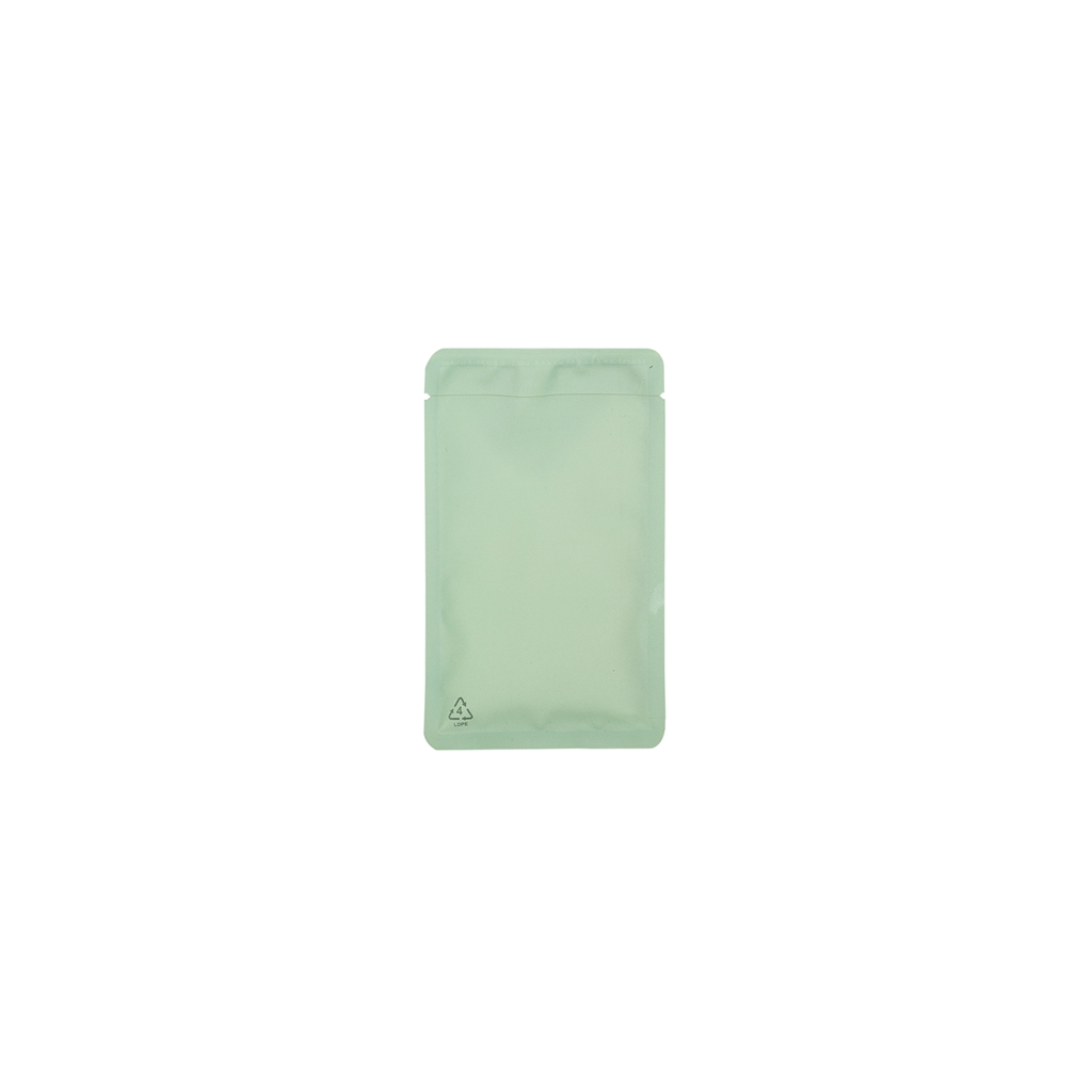Recyclable vlakke zak 80 mm x 130 mm Groen