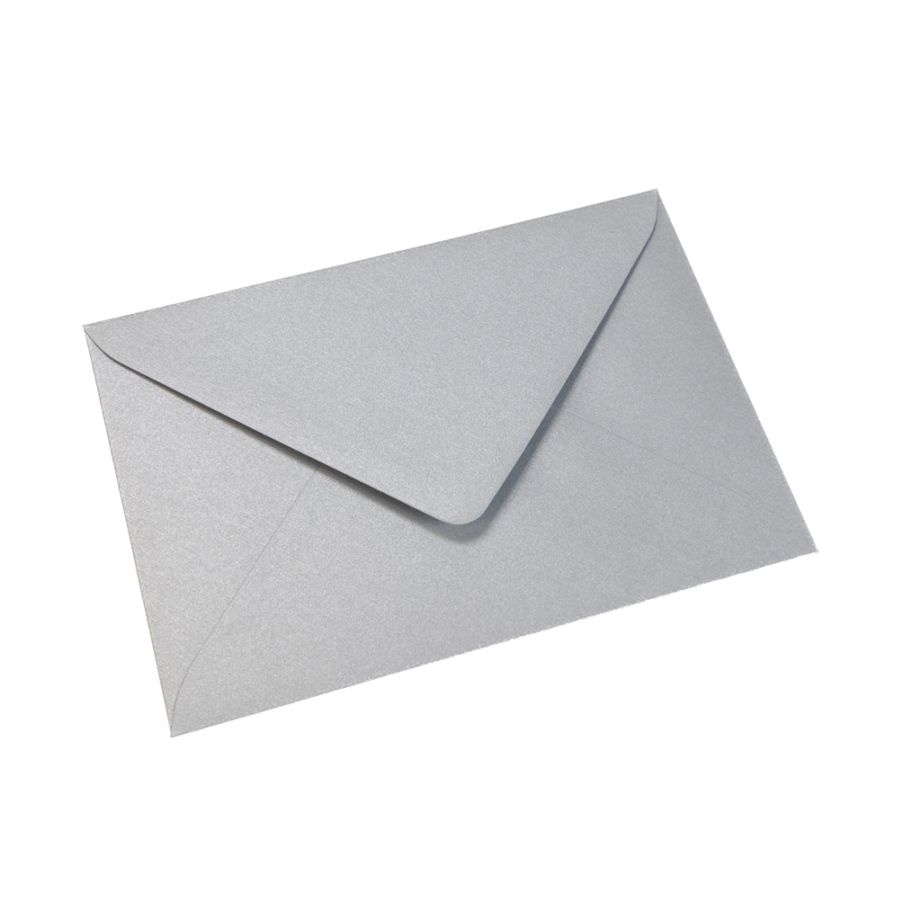 Gekleurde papieren envelop A5/ C5 Zilver