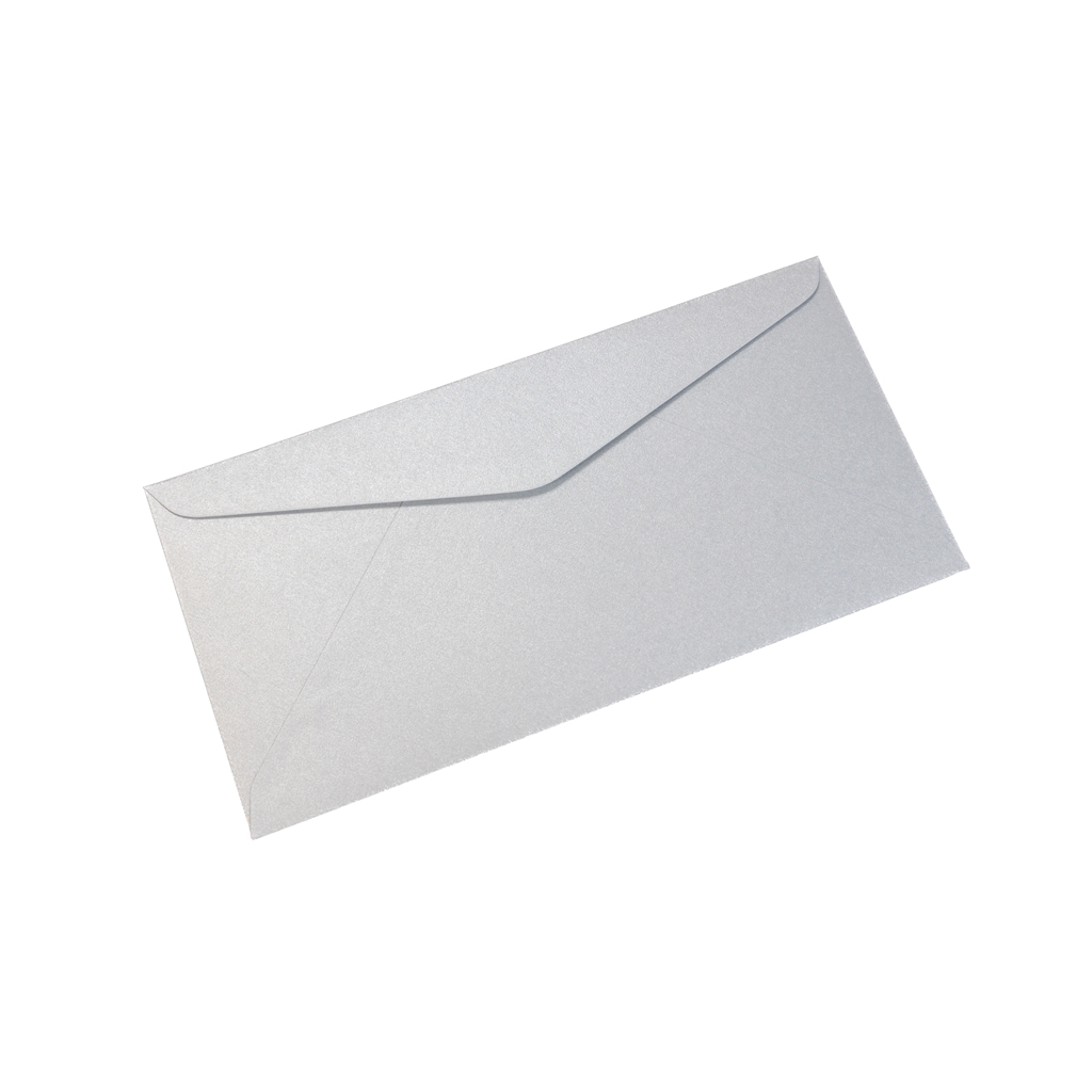 Gekleurde papieren envelop Dinlong Zilver