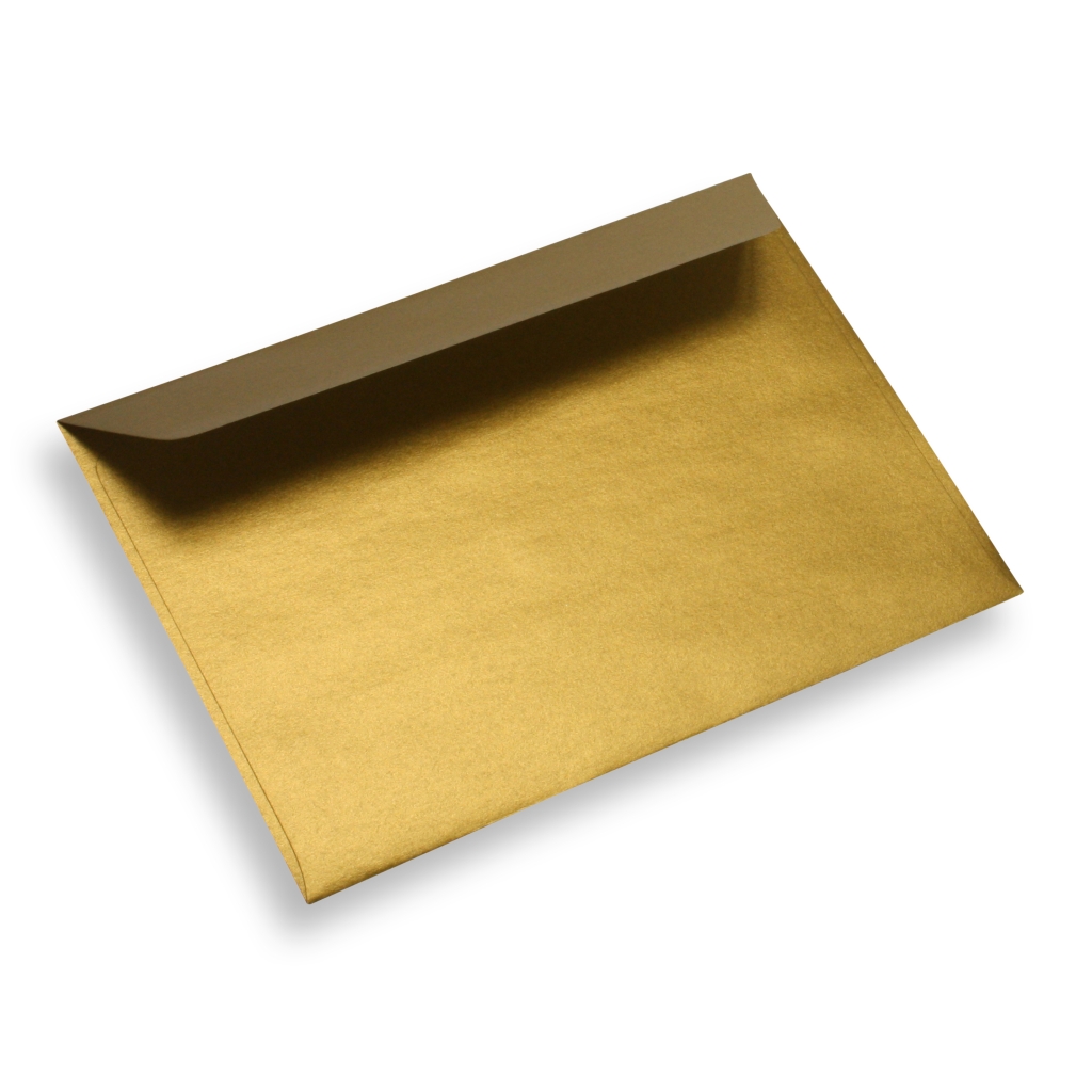 Färgat papperskuvert Guld