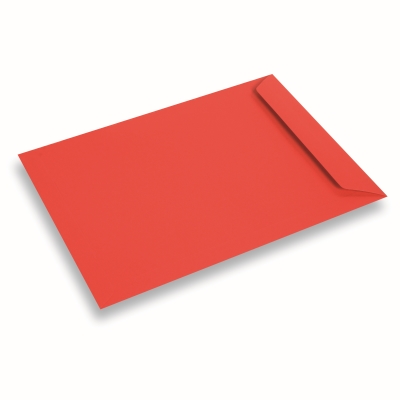 Farbiger Papierumschlag A4+ Rot